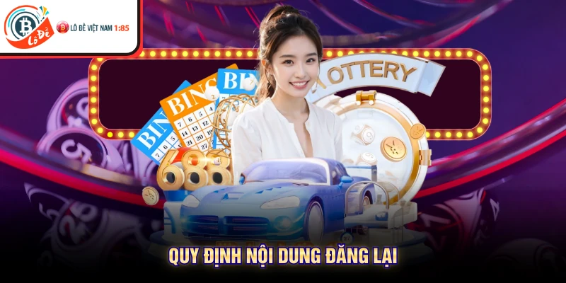 Quy định nội dung đăng lại